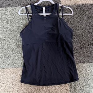 lululemon athletica navy Athletic Tank with built in bra size 12